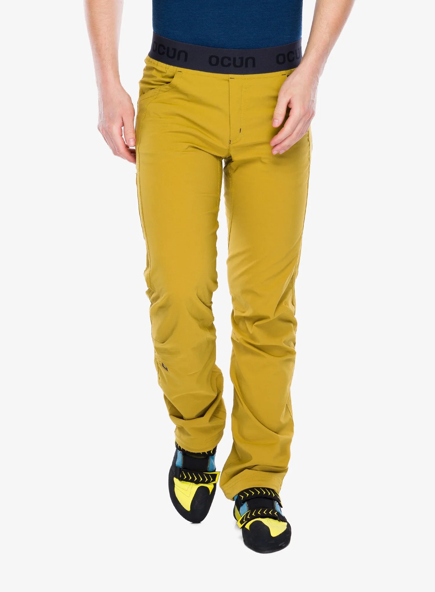 Lezecké kalhoty Ocun Mania Pants žluté, dried tobacco S