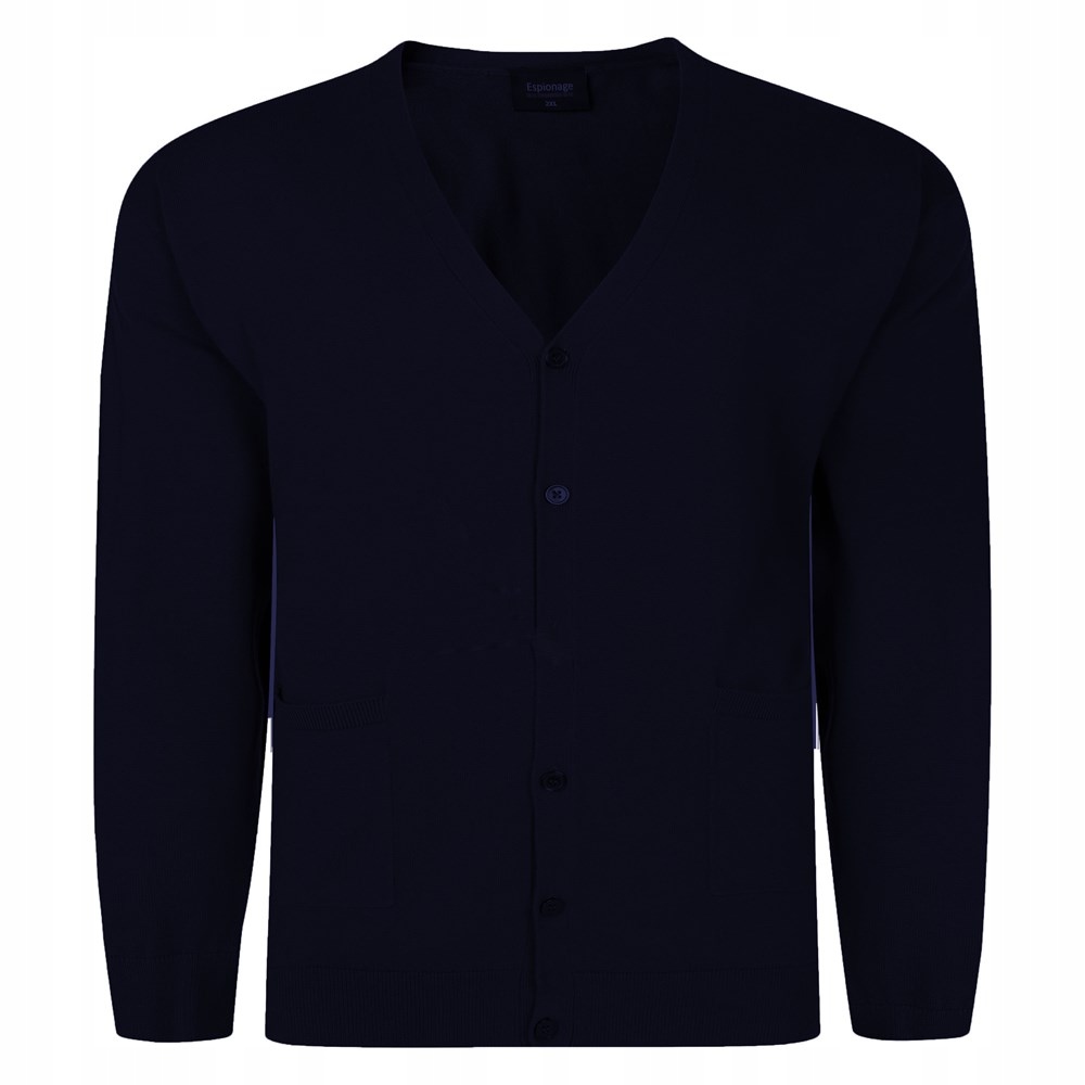 Velký pánský svetr se zapínáním na knoflíky Espionage Velké velikosti 2XL
