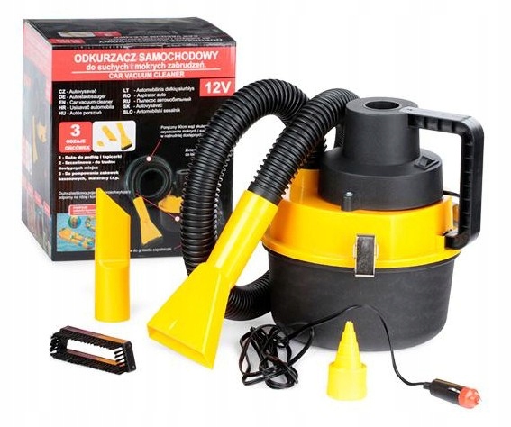 

Odkurzacz samochodowy wodny Mocny 2w1 końcówki