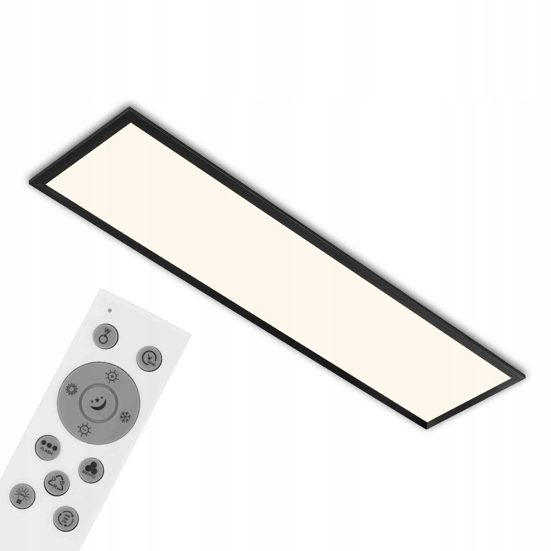 Briloner Led panel 100 cm 24W 2400lm čierny, diaľkové ovládanie, Cct, Rgb