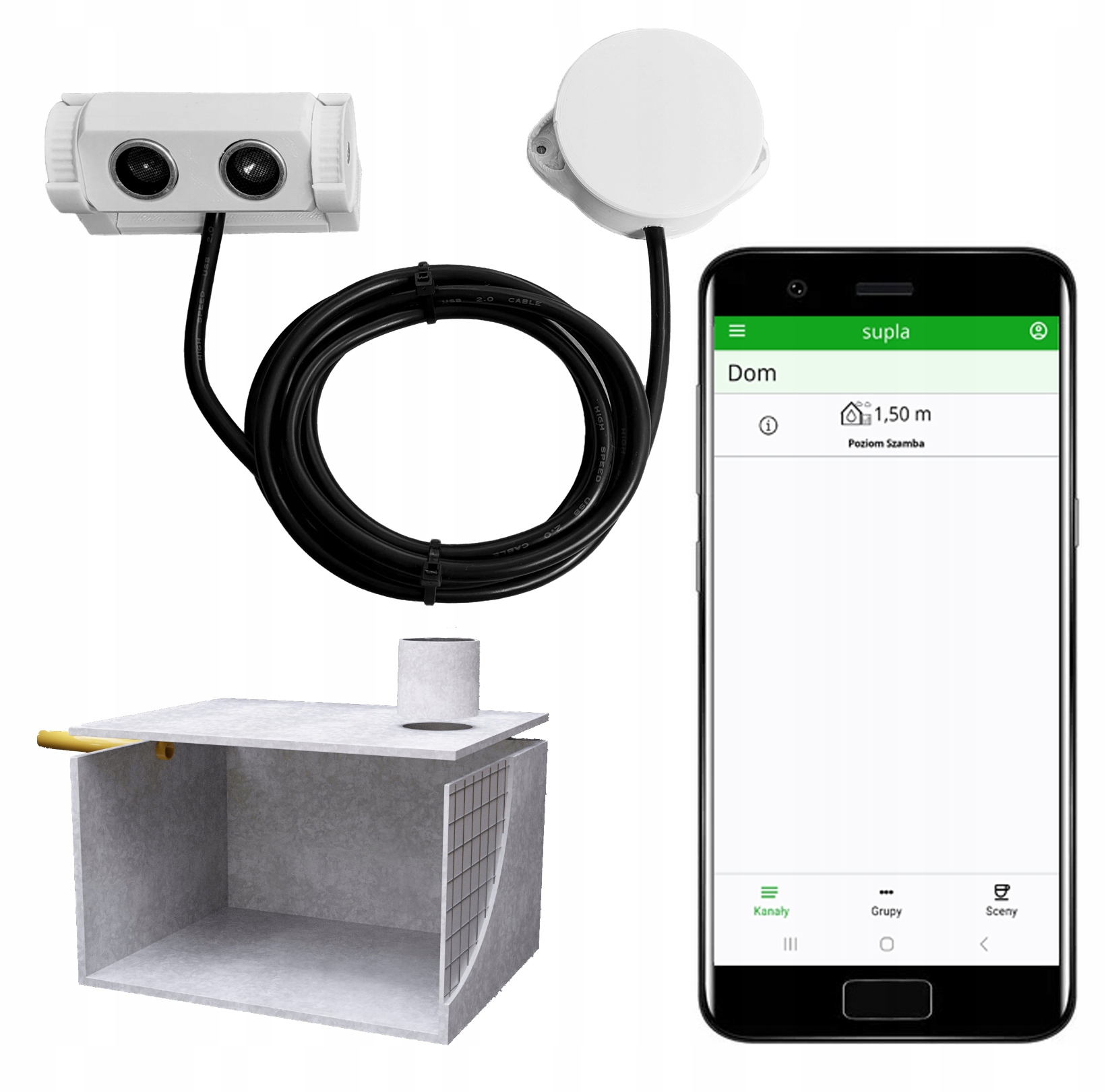 Czujnik Poziomu Ilości Szamba WiFi SUPLA
