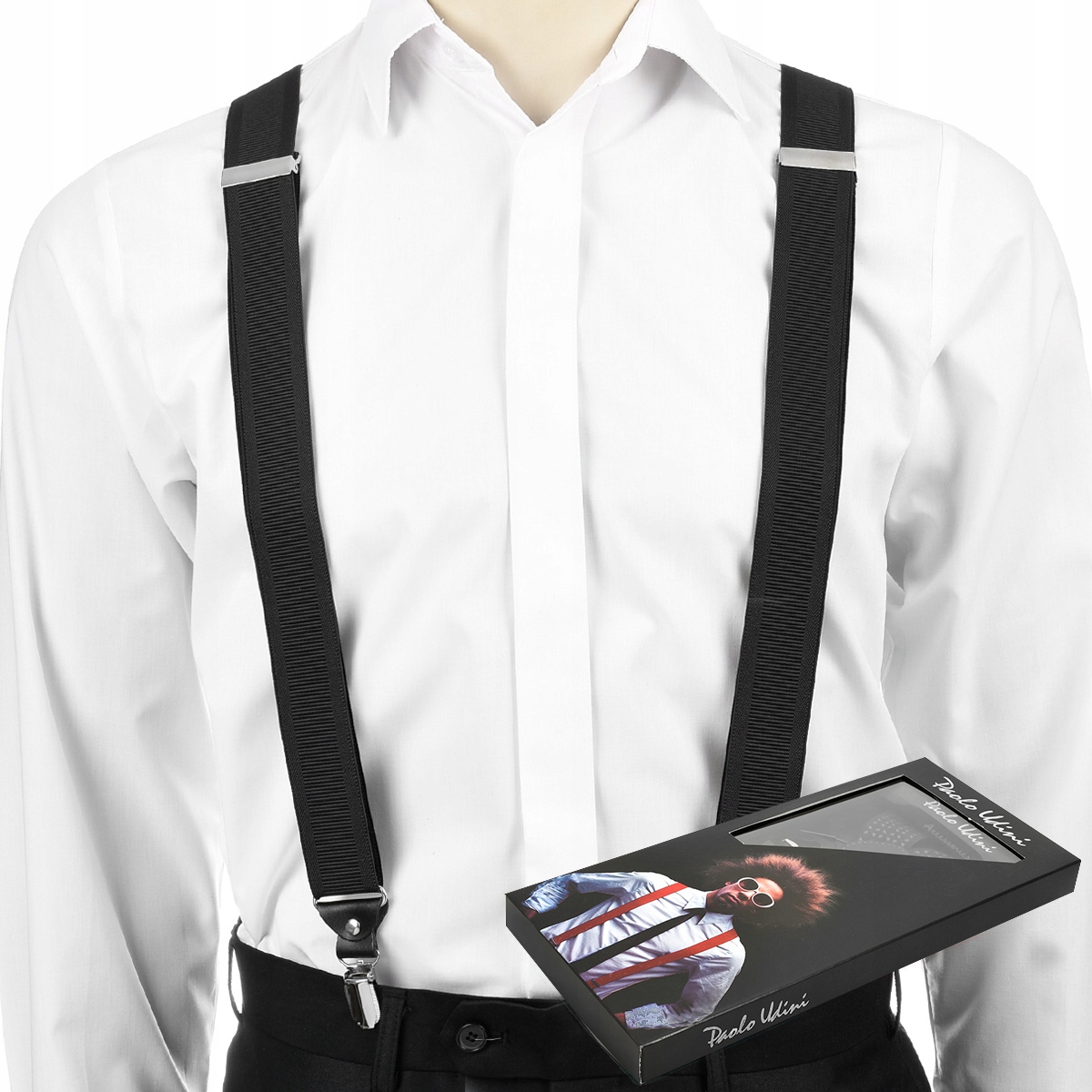 

Szelki do spodni męskie eleganckie mocne pudełko