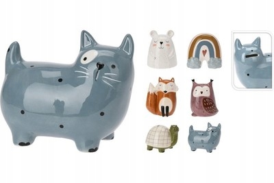 

Porcelanowa skarbonka zwierzaki 16 cm mix wzorów