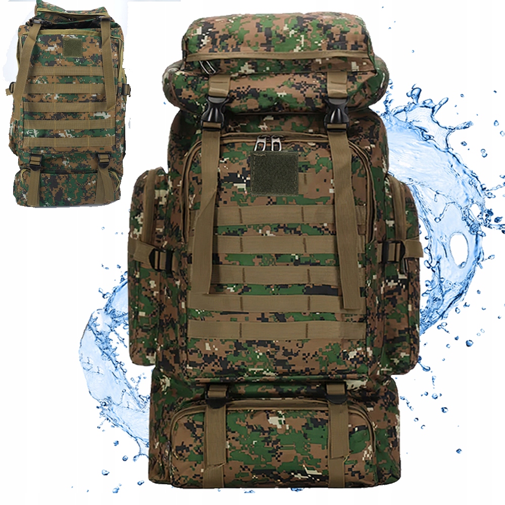 Batoh Vojenský Taktický Turistický Kamufláž 75L Survival Odolný