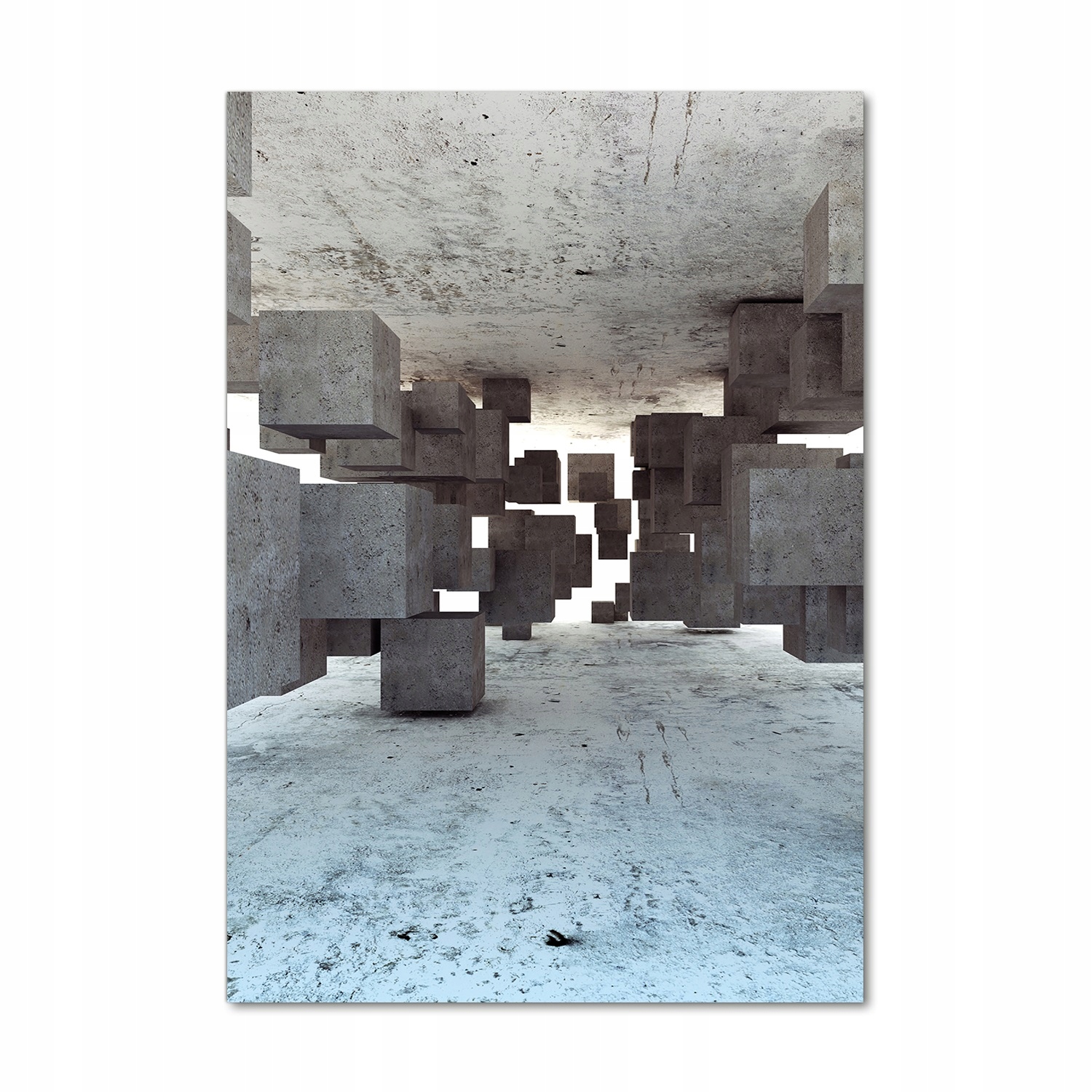 

Foto obraz na szkle Sześciany w betonie 70x100 cm