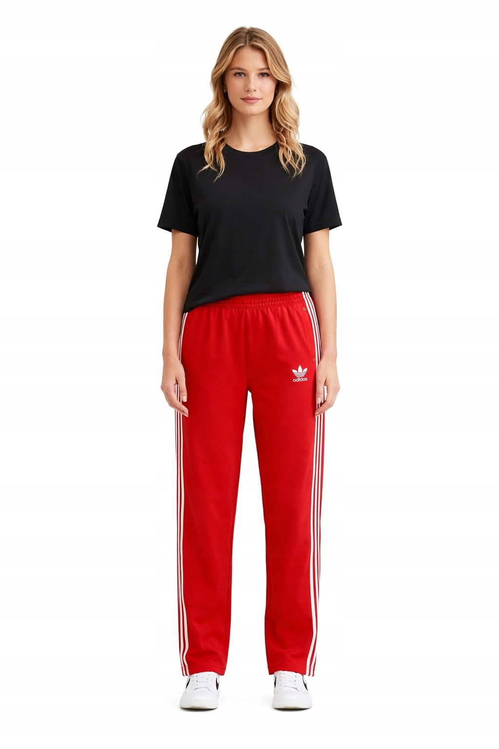 Adidas Červené Tepláky S Bílými Lampasy, Jednoduché S I3C