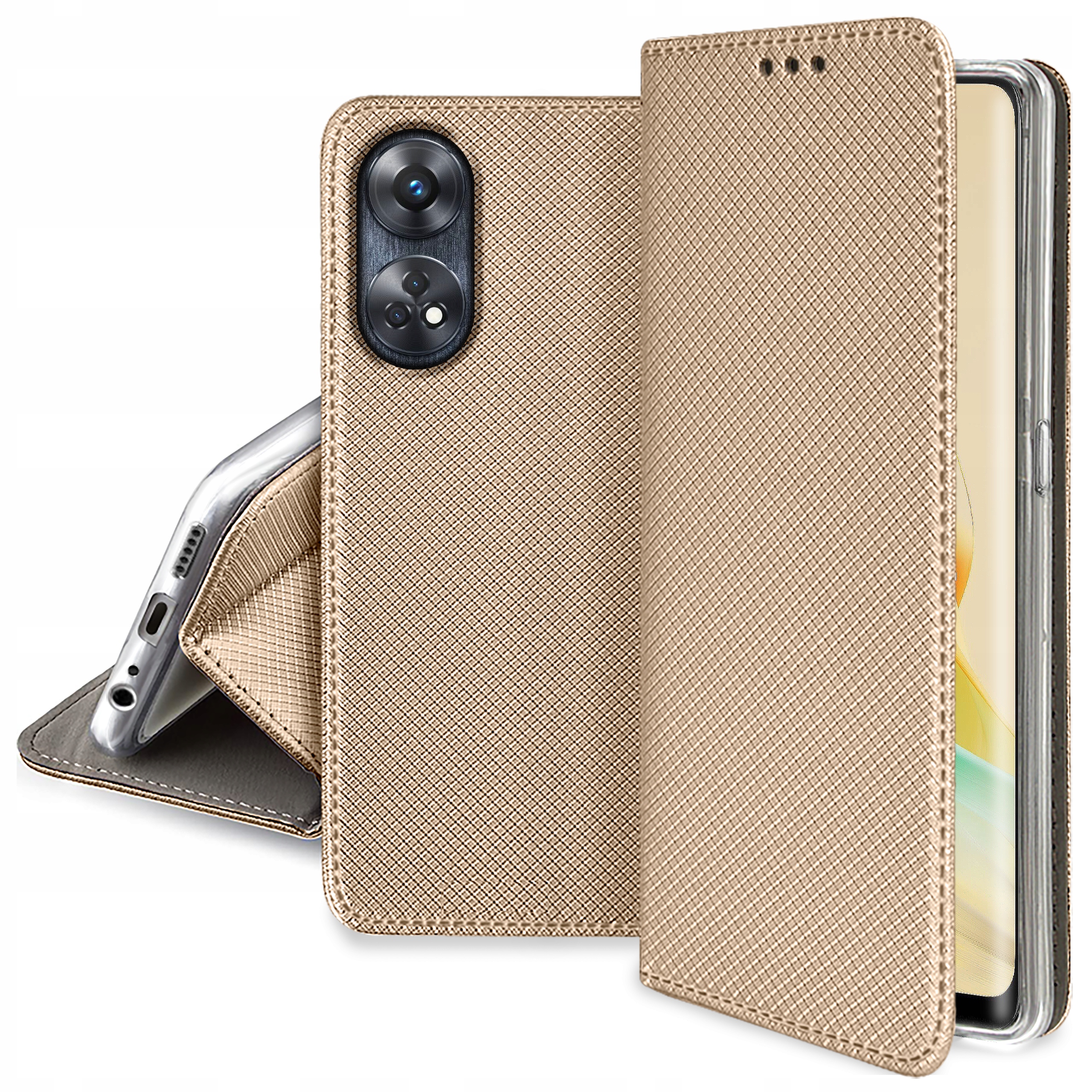 

Etui do Oppo Reno 8T 4G Smart Magnet Szkło 9H