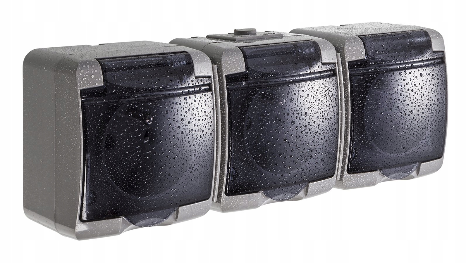 JUNIOR Gniazdo HERMETYCZNE pojedyncze natynkowe bolec DYMNE białe Z KLAPKĄ Kod producenta GHE-1D