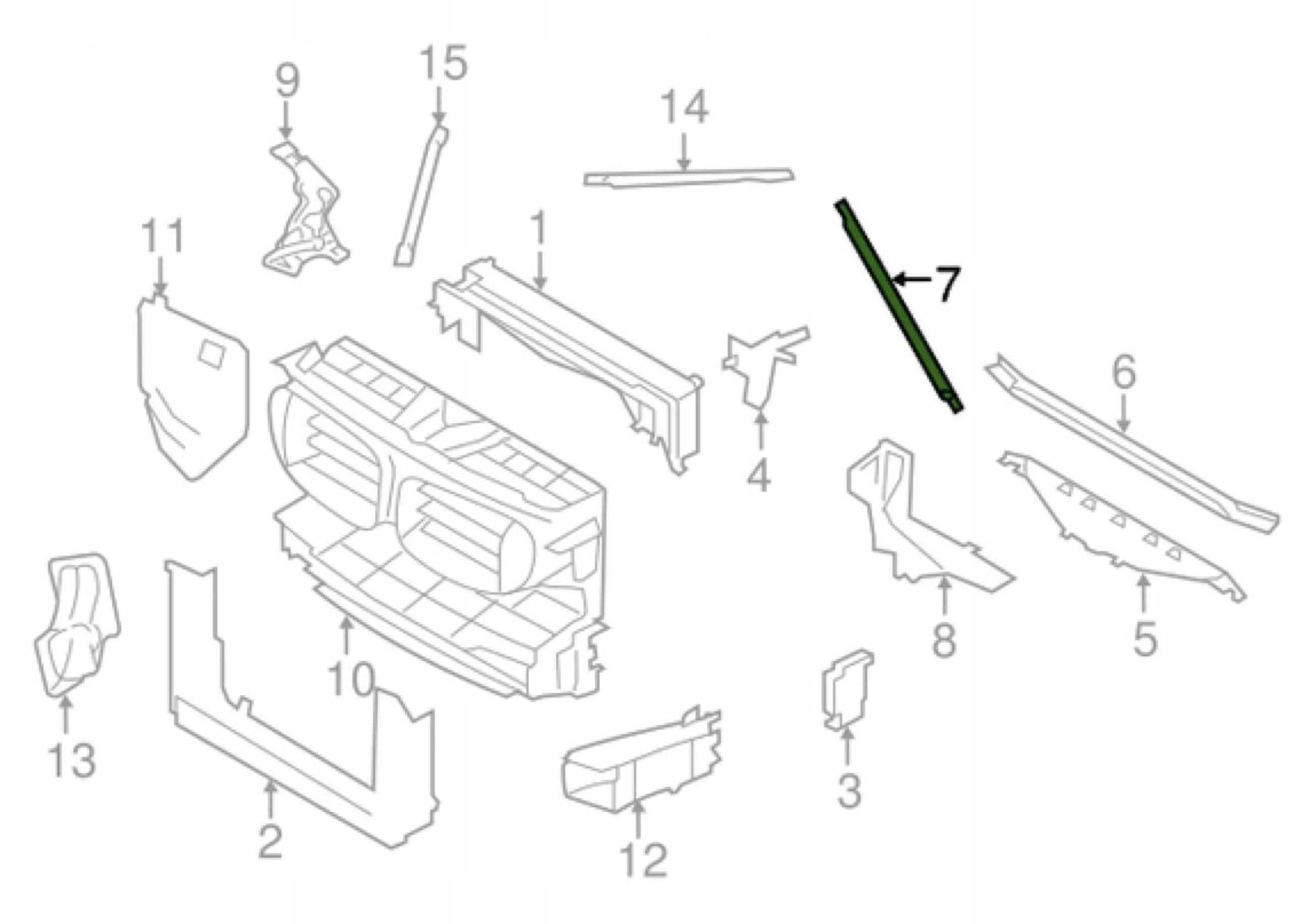 Vyztužení Příčného Nárazníku Levé Pravé Bmw F10 F11 F07 F01 F06
