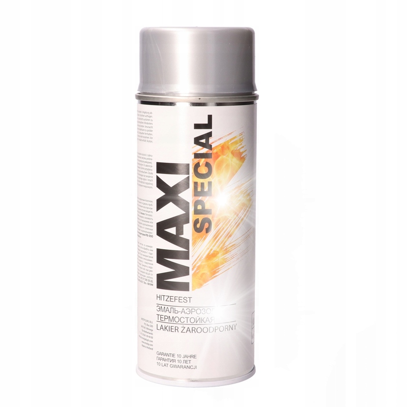 MAXI SPRAY FARBA ŻAROODPORNA SREBRNA DO GRILLA TŁUMIKÓW WYDECHÓW 800 SREBRO