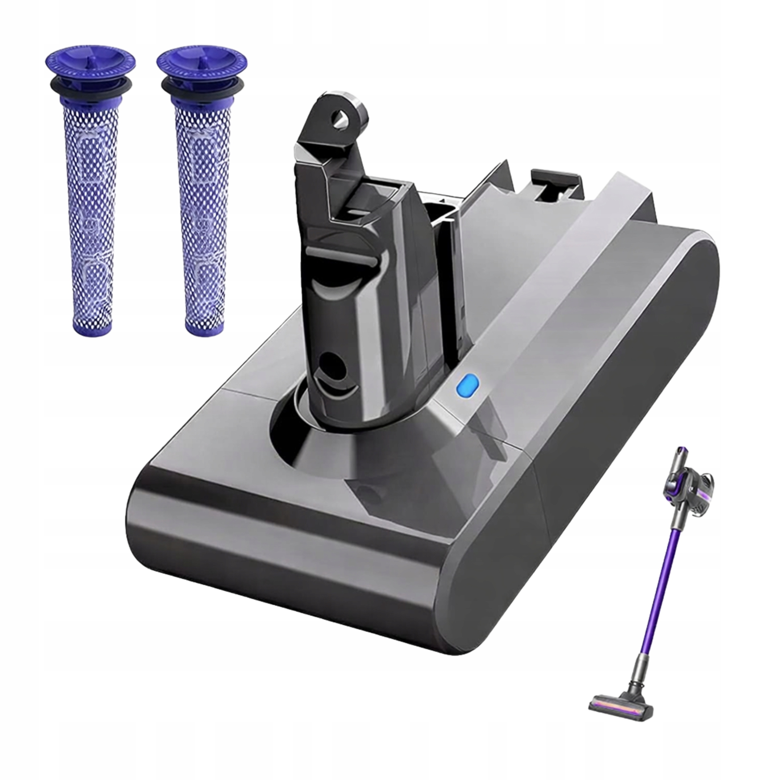 Akumulátor pro vysavač Dyson V6 6000mA Náhradní baterie Vysoká kapacita