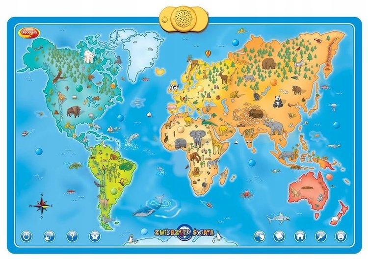 

Dumel Discovery Mapa Zwierzęta Świata Edu 60846