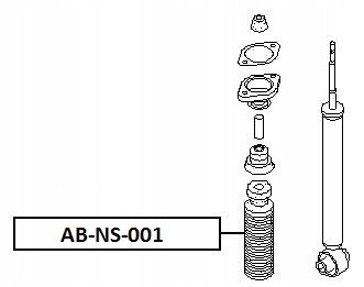 OSŁONA AMORTYZATORA INFINITI FX45/35 S50 02-08 /TYŁ Z ODBOJEM/ Producent części NTY