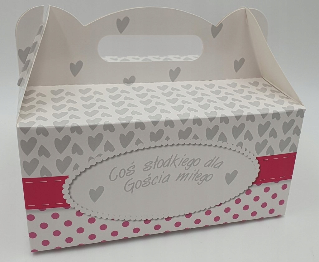 pudełko kartonowe 30szt. na ciasto 19x14x9cm COŚ SŁODKIEGO DLA GOŚCIA MIŁEGO — 3