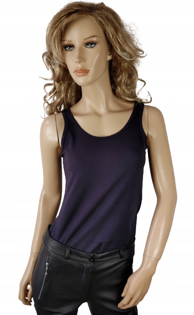 KOLORY gładka Bluzka T-shirt w łódkę PREMIUM polska marka LaTynka TOP 8284 Rozmiar M/L