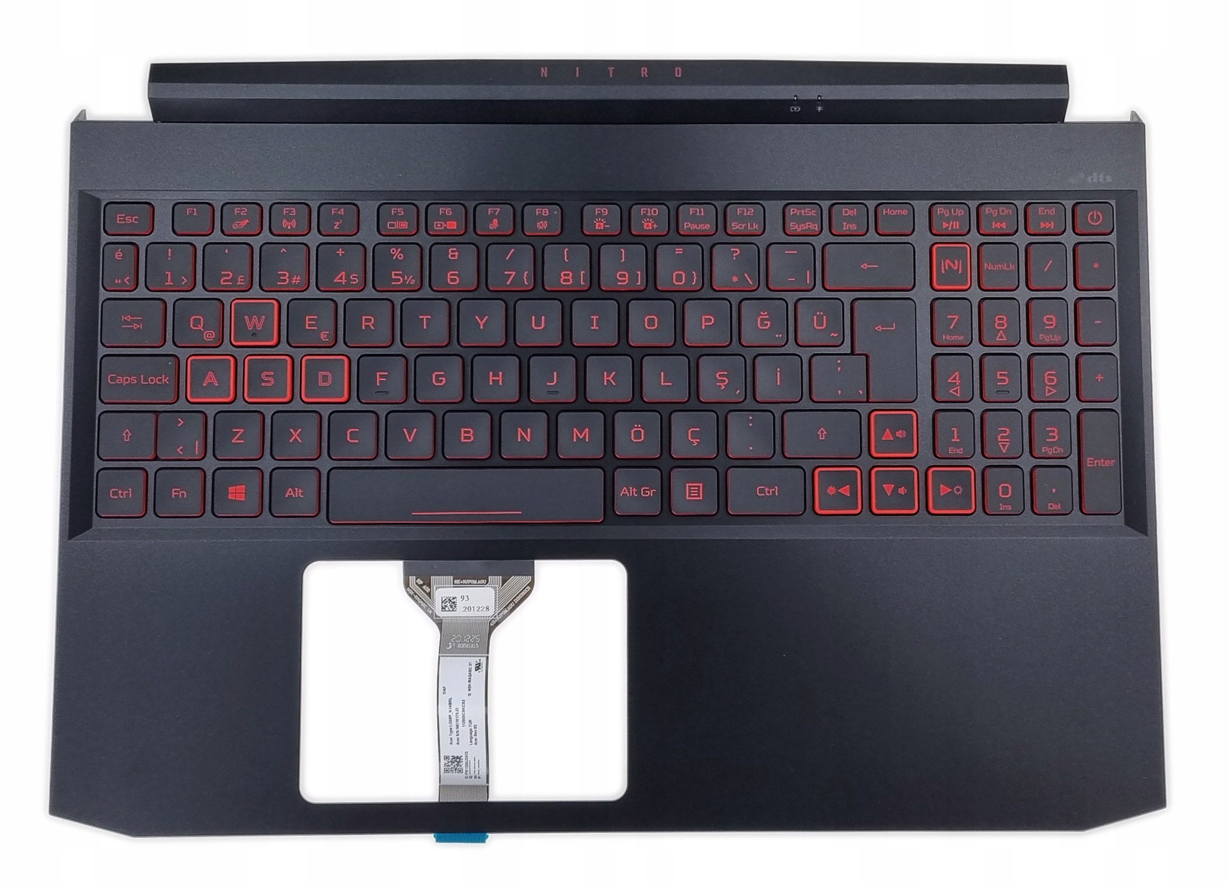 Nové Pouzdro Klávesnice Pro Notebook Acer Nitro AN515-56 AN515-57 Turecká