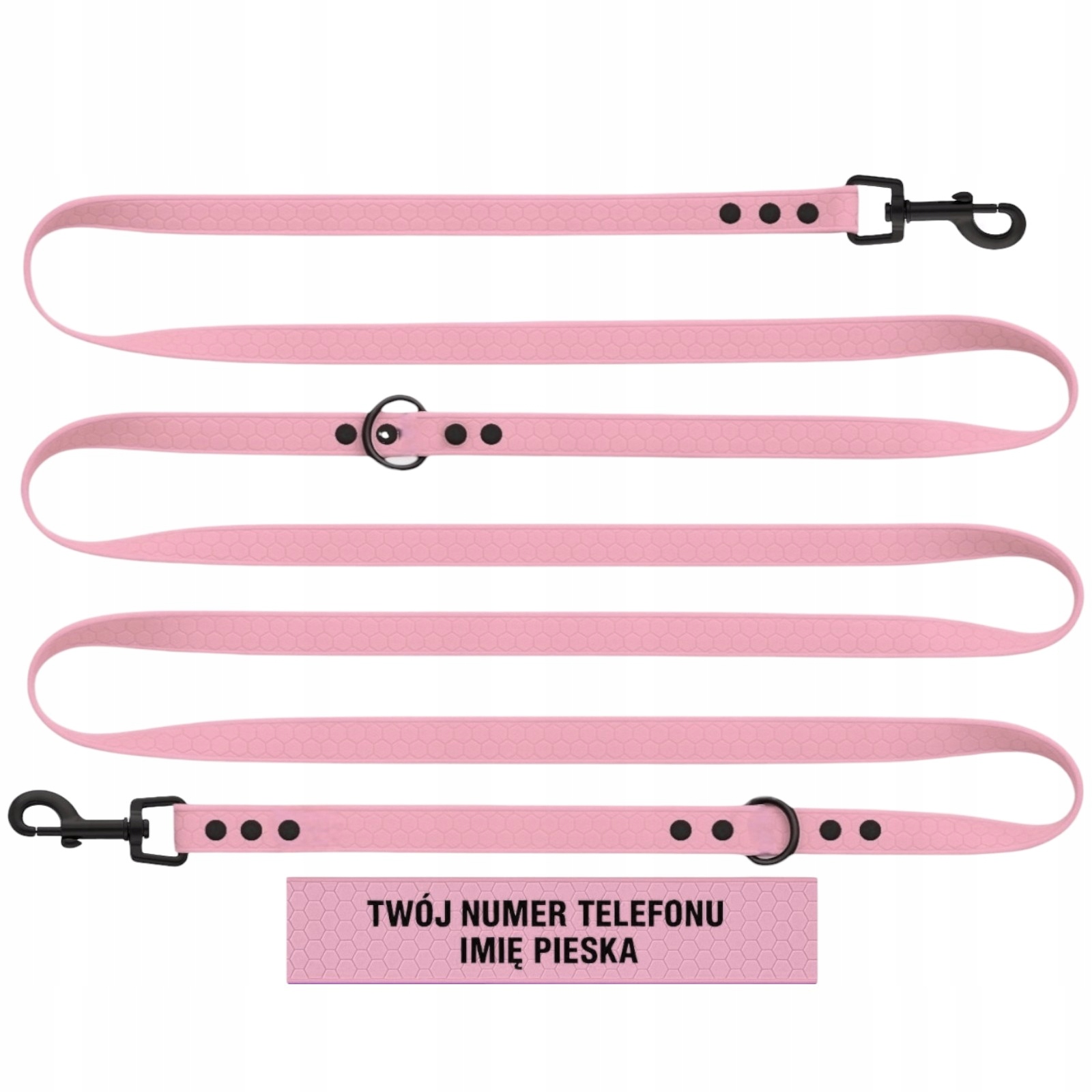 Vodítko Nastavitelná, Přepínatelná, Voděodolná, Měkká, Biothane Pvc 10 M 16 MM