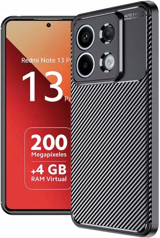Etui ULTIMATE CARBON CASE PANCERNE do Xiaomi Redmi Note 13 PRO 4G + SZKŁO Kod producenta ULTIMATE_CARBON_XIAOMI_Note 13PRO4G