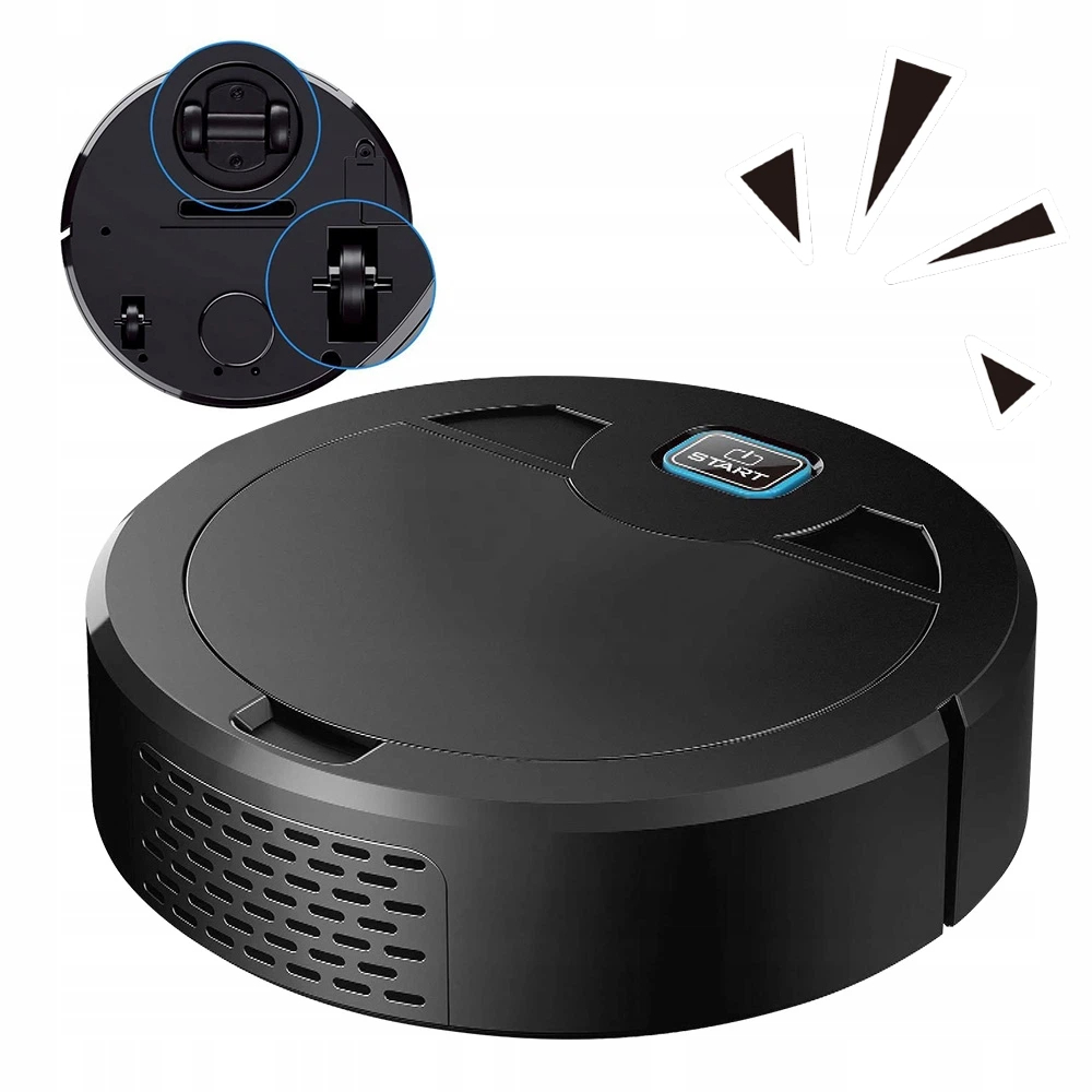 Inteligentní Uklízecí Robot Černý 2000 Mah Uv 15000PA S Mopem 90 Minut Provozu