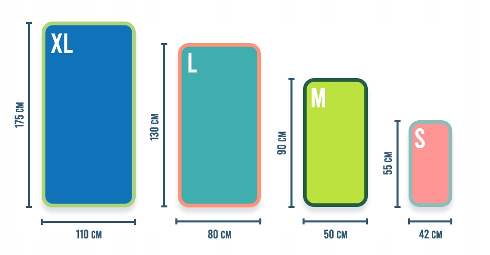 Ręcznik Szybkoschnący XL 110x175 Meteor Mikrofibra Kolor dominujący pomarańcze i czerwienie
