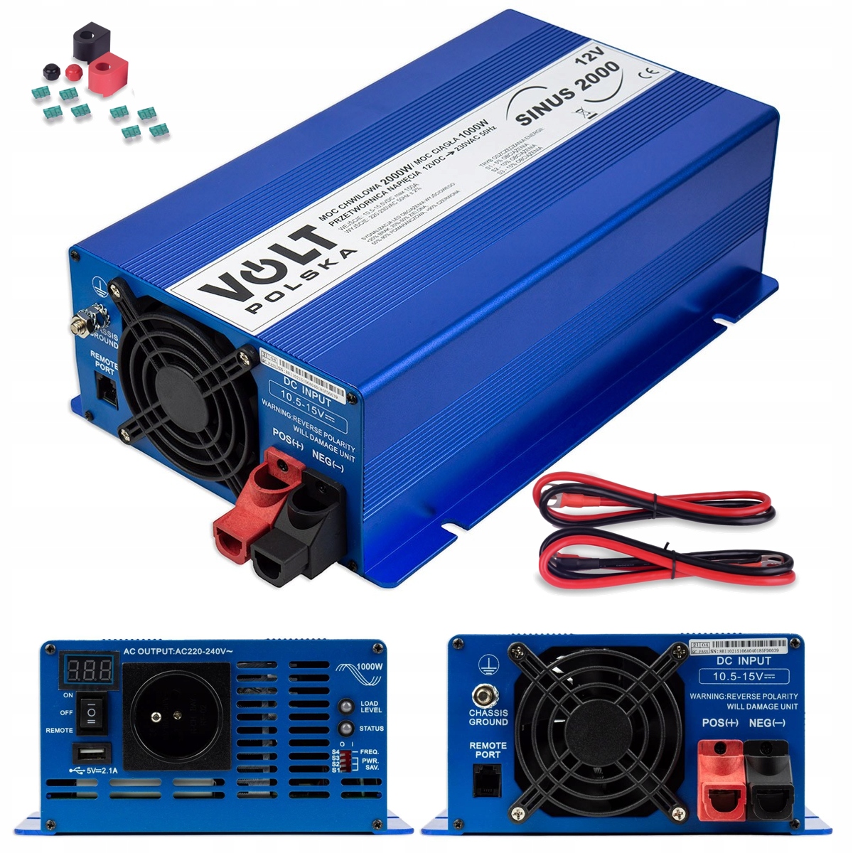 

Przetwornica Napięcia Sinus Eco 12V 230V 2000W