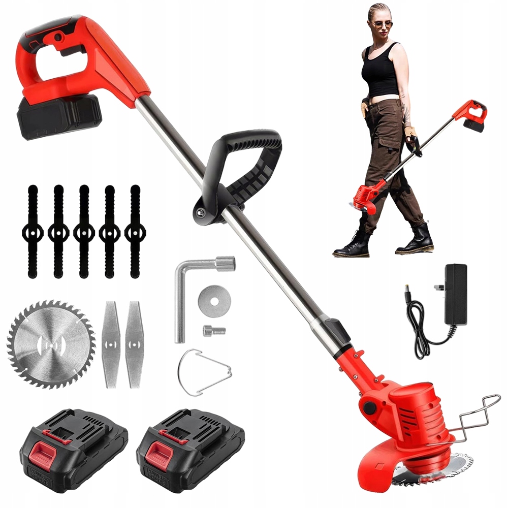 Elektrická Sekačka Křovinořez Křovinořez Na Trávy 2xAKU 800W Set