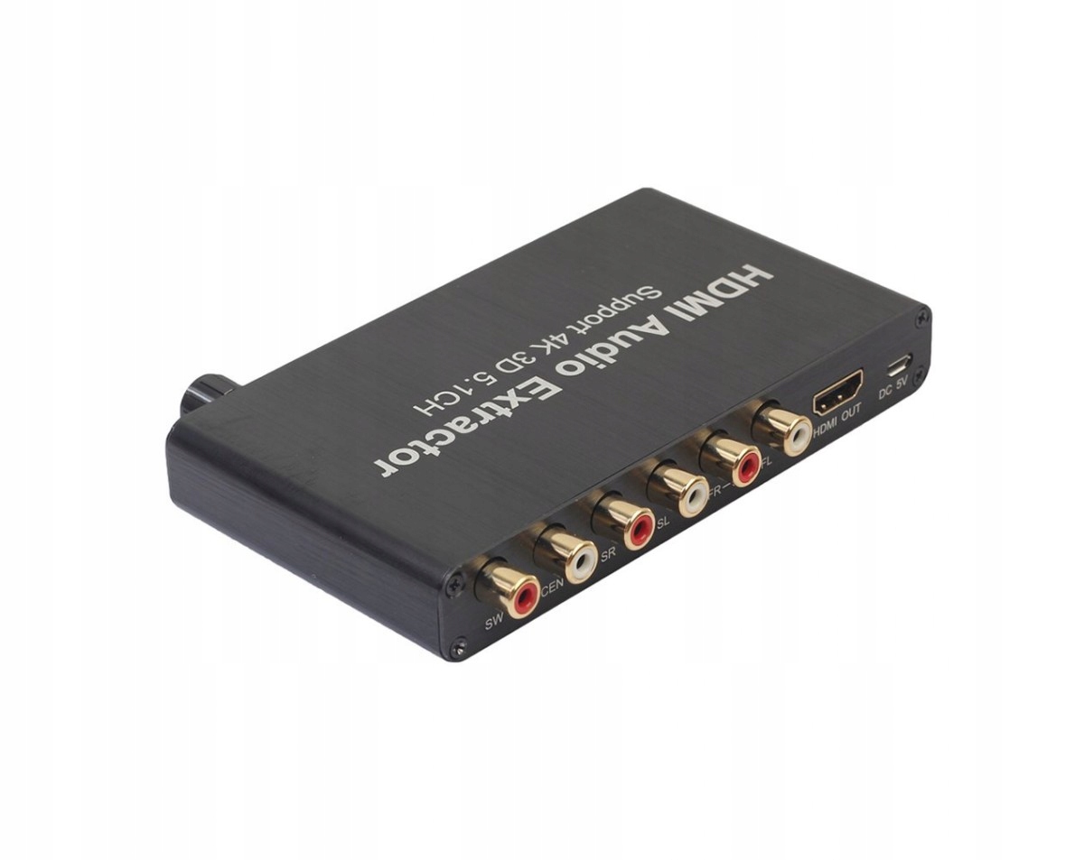 Ekstraktor audio 5.1 z HDMI do surround +słuchawki Zastosowanie Video