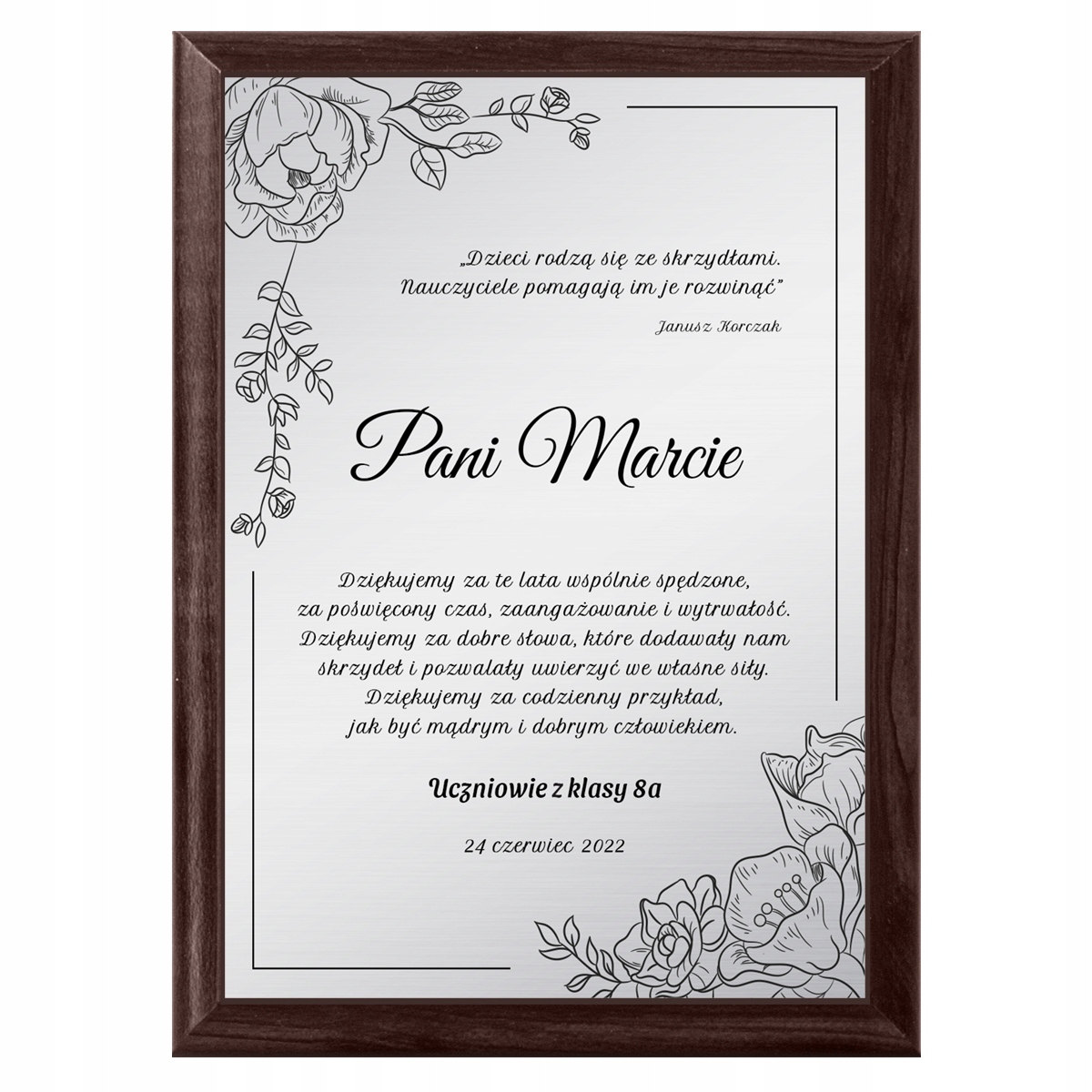 

Podziękowanie dla Nauczyciela Koniec Roku 15x20cm