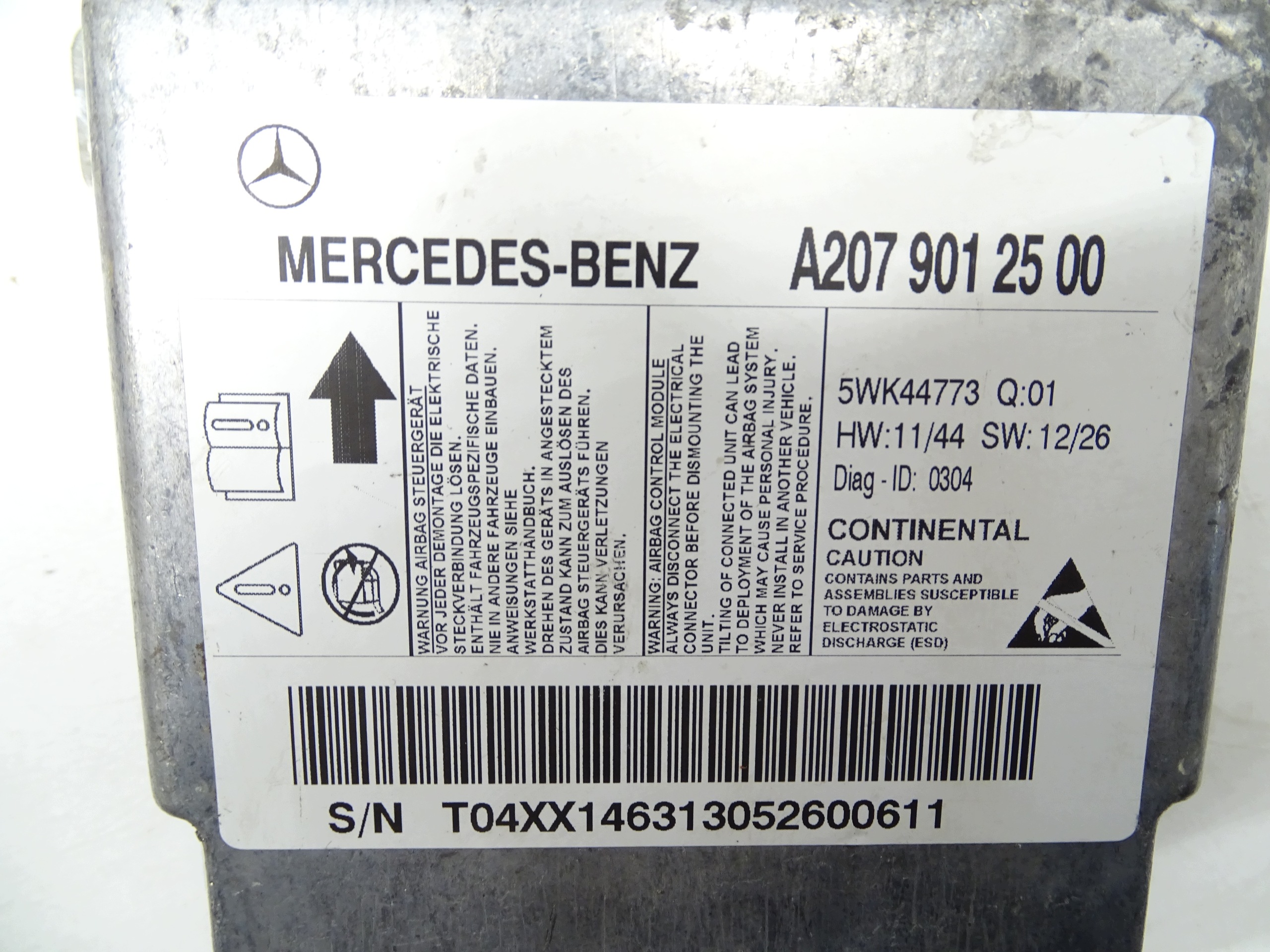 modulo Centralina airbag airbag MERCEDES E-KLASAS W207 A2079012500