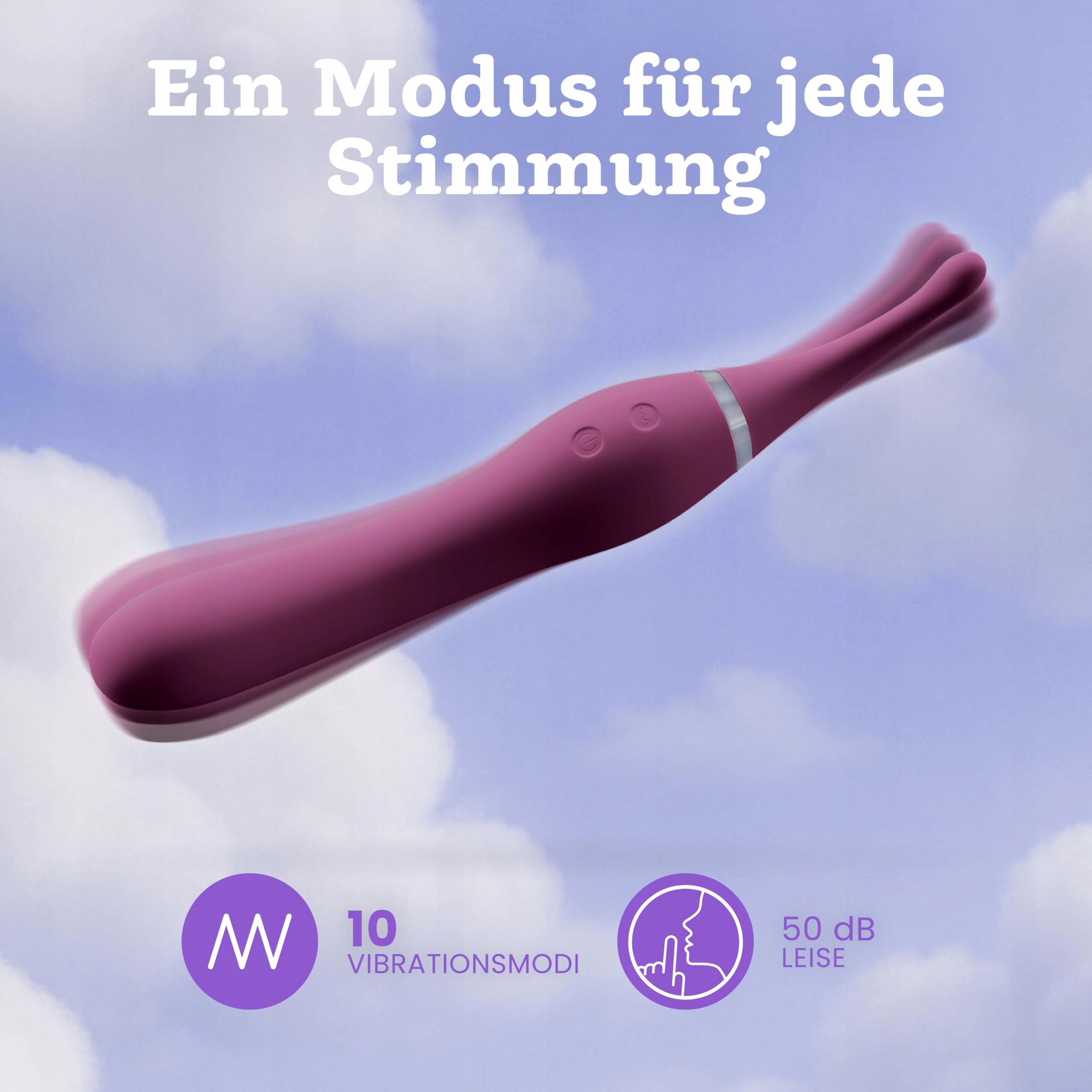 OLIVER JAMES Wibrator Łechtaczkowy Ogon Wibrujący 10 Trybów Wodoodporny USB — miniatura 4