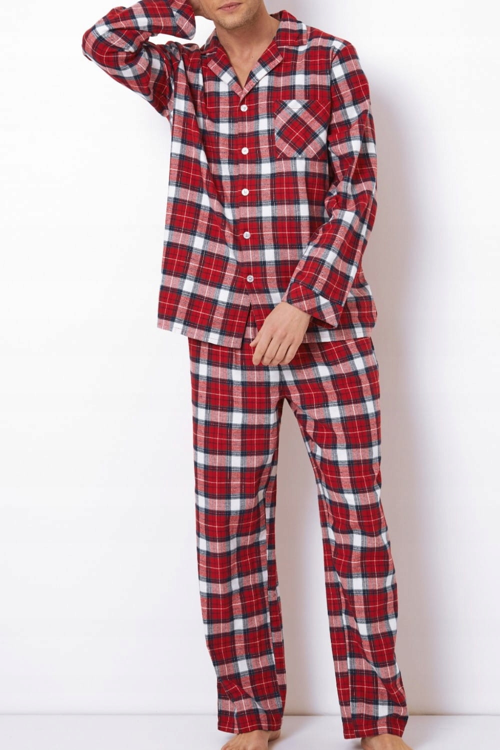 Rozpínací pyžamo Aruelle Michael Long červené [s]