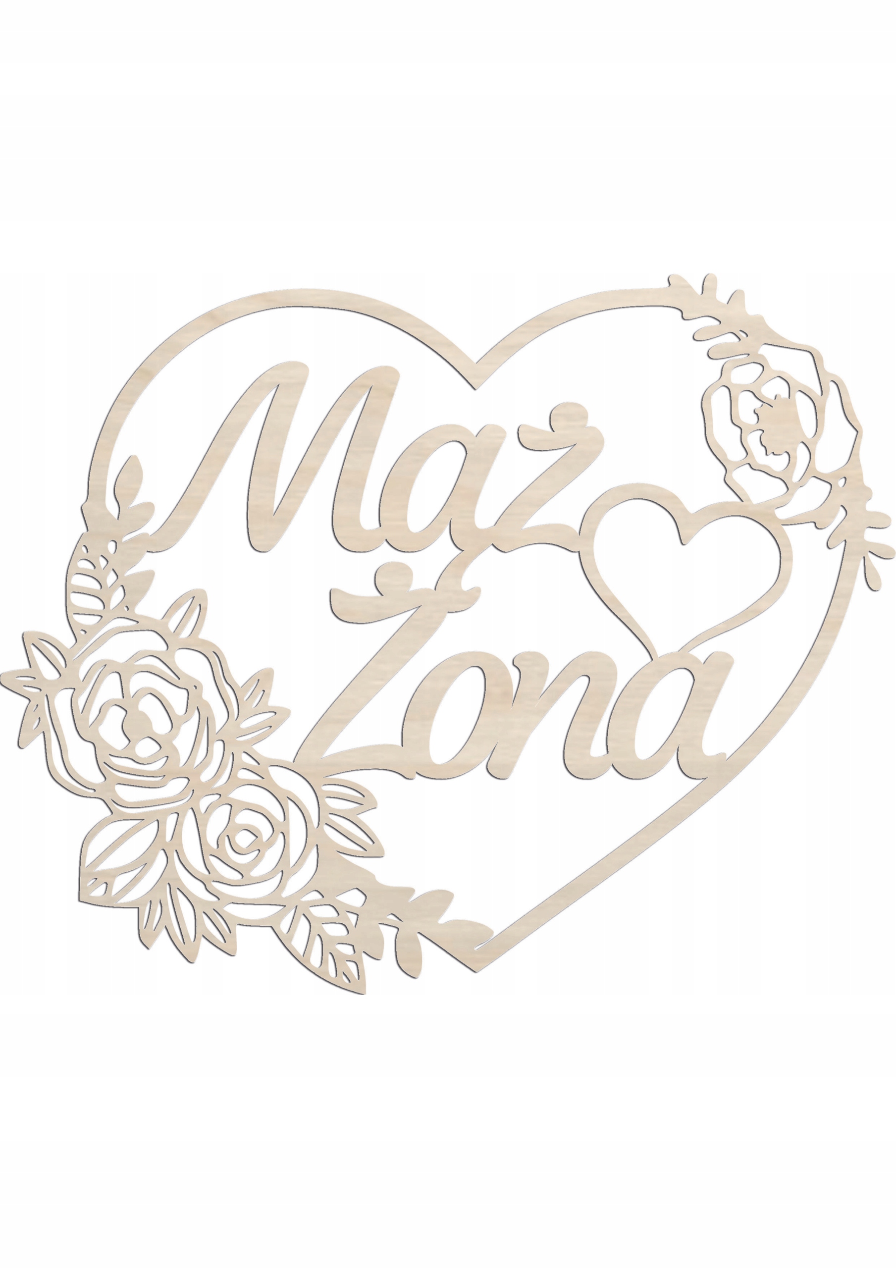 OBRĘCZ MĄŻ ŻONA OZDOBA ŚLUB WESELE 36 CM