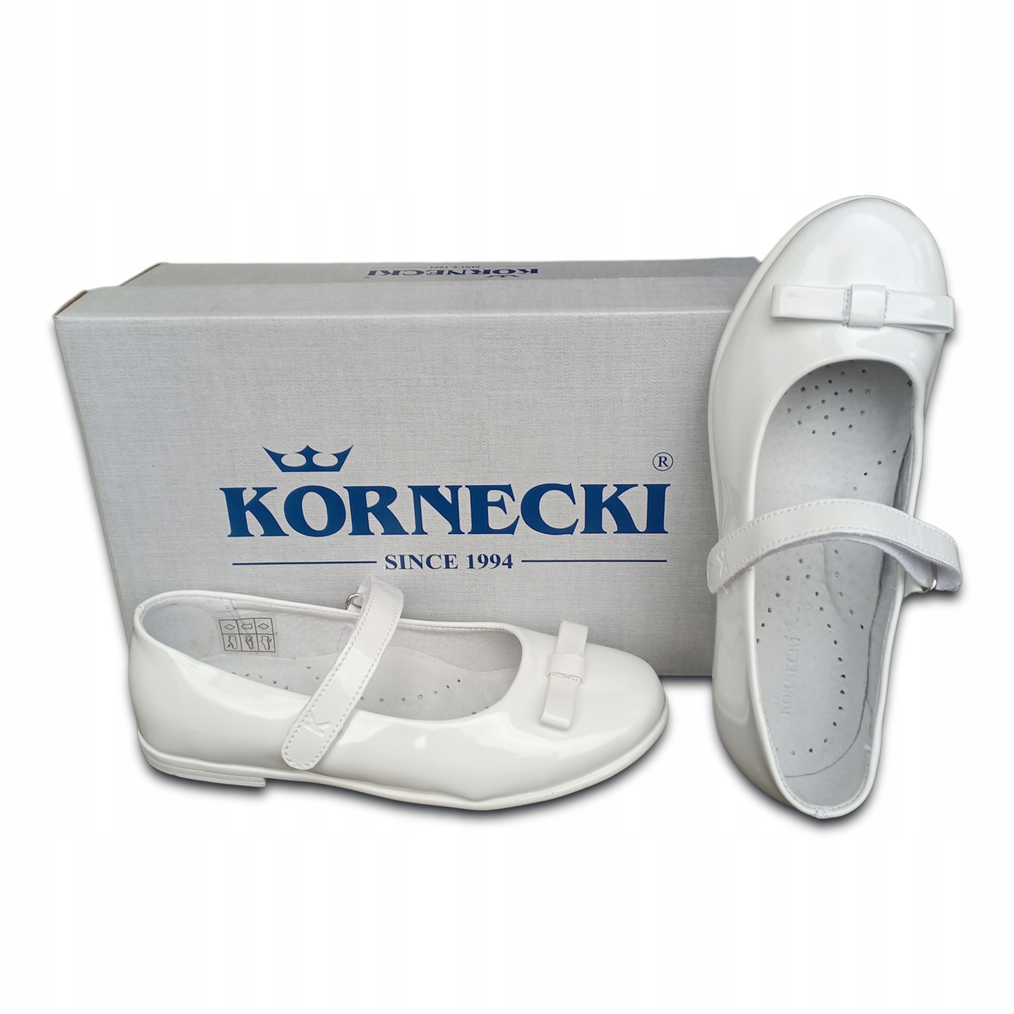 BUTY KOMUNIJNE BALERINKI BIAŁE RZEPY KORNECKI 31