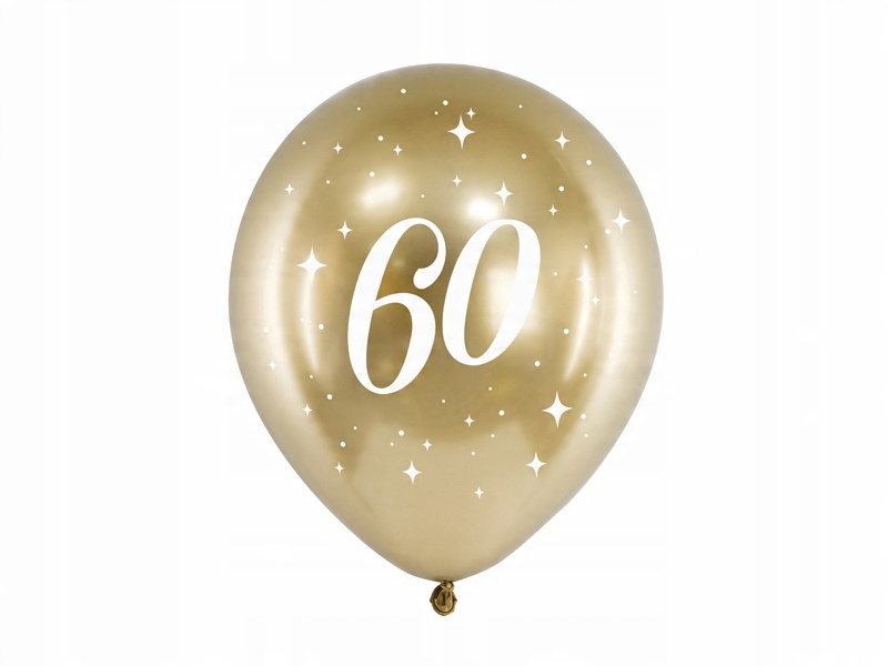 

Balony glossy 60 urodziny złote