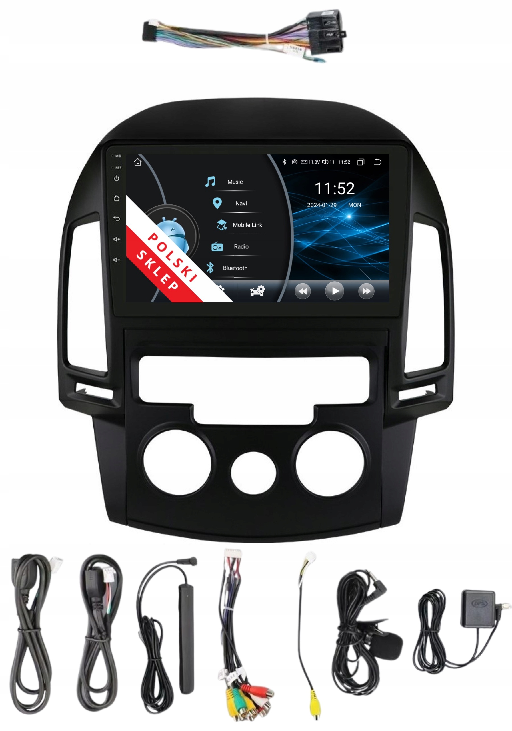 Rádio 2DIN Navigace Android Hyundai I30 1 A 2/32 Gb Dsp Carplay Lte