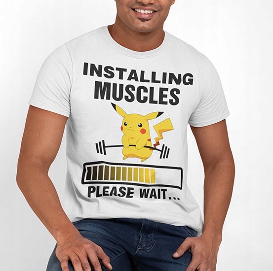 

Koszulka Pokemon Inastaling Muscles Pikachu