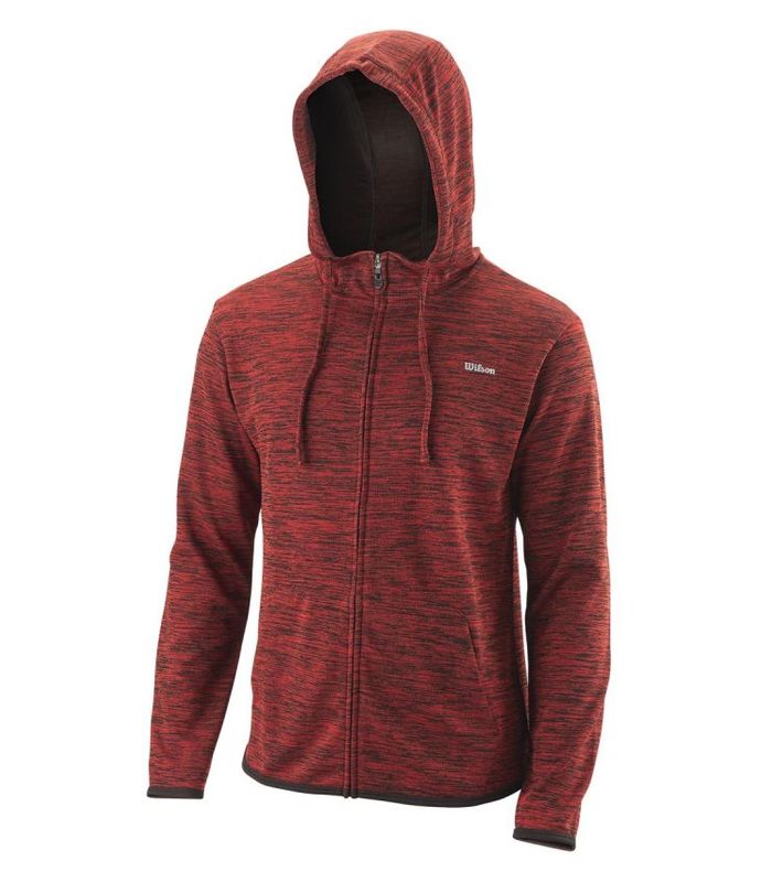 Mikina Wilson Training Hooded Jkt II Men Bk/red M