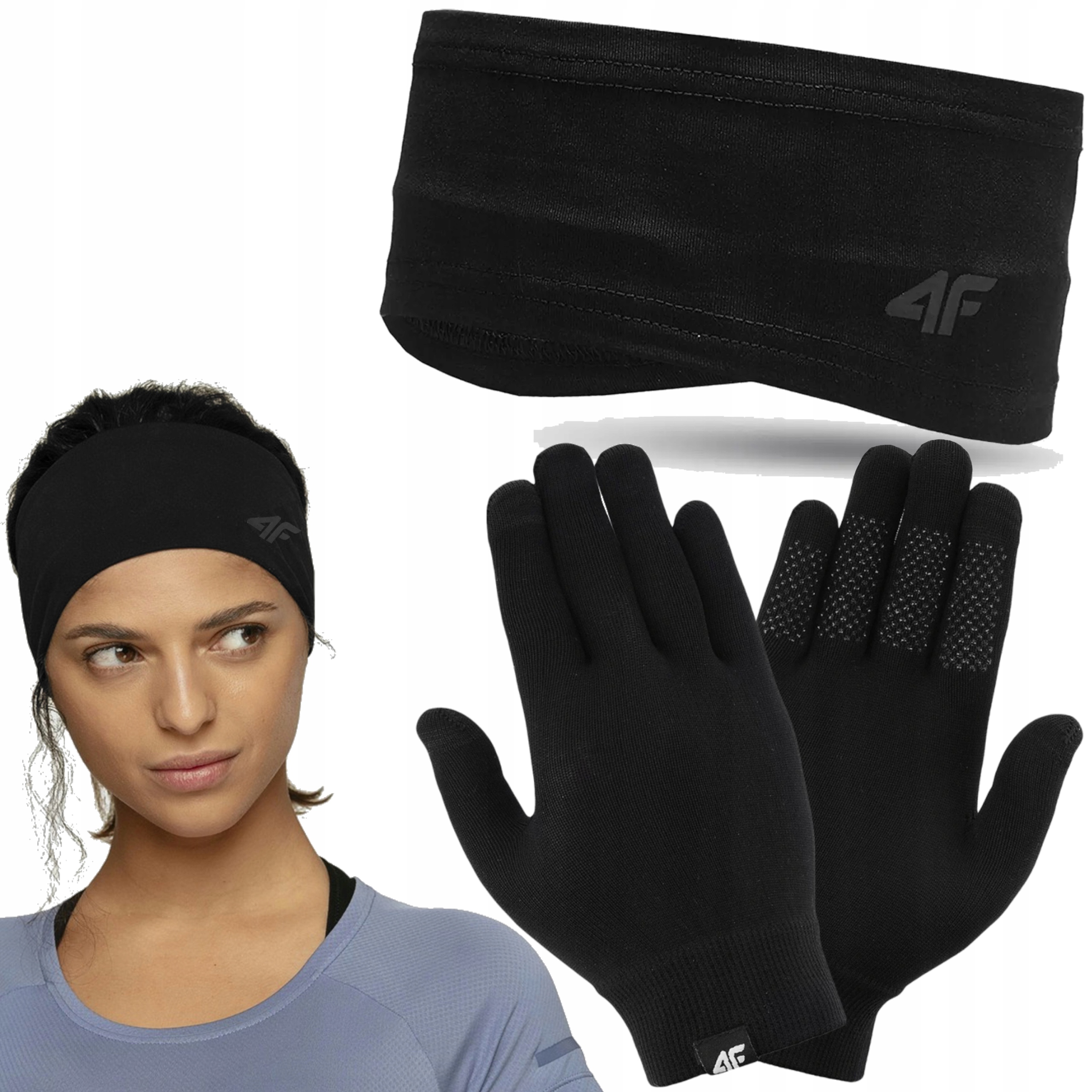 

4F Damski Zestaw Treningowy Opaska Rękawiczki L/XL