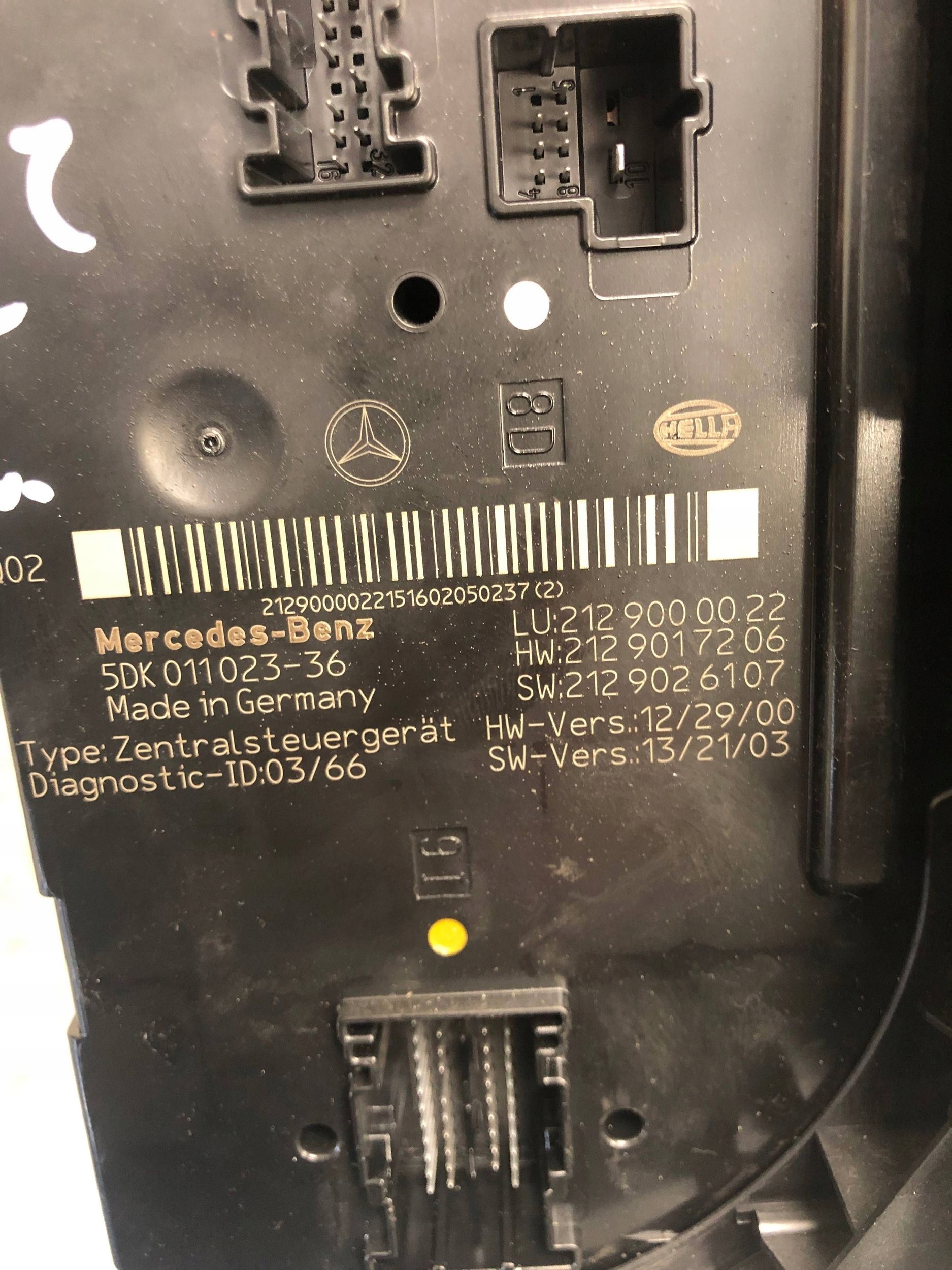 module control unit SAM MERCEDES W212 LIFT 2129000022