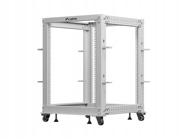 Lanberg Otvorený Rack 19" 15U 600X600-1100 Nastaviteľný Šedý
