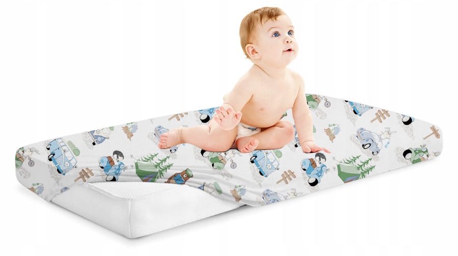PRZEŚCIERADŁO DO ŁÓŻECZKA 160x80 Z GUMKĄ GRUBA BAWEŁNA 100% BABYMAM Szerokość produktu 80 cm