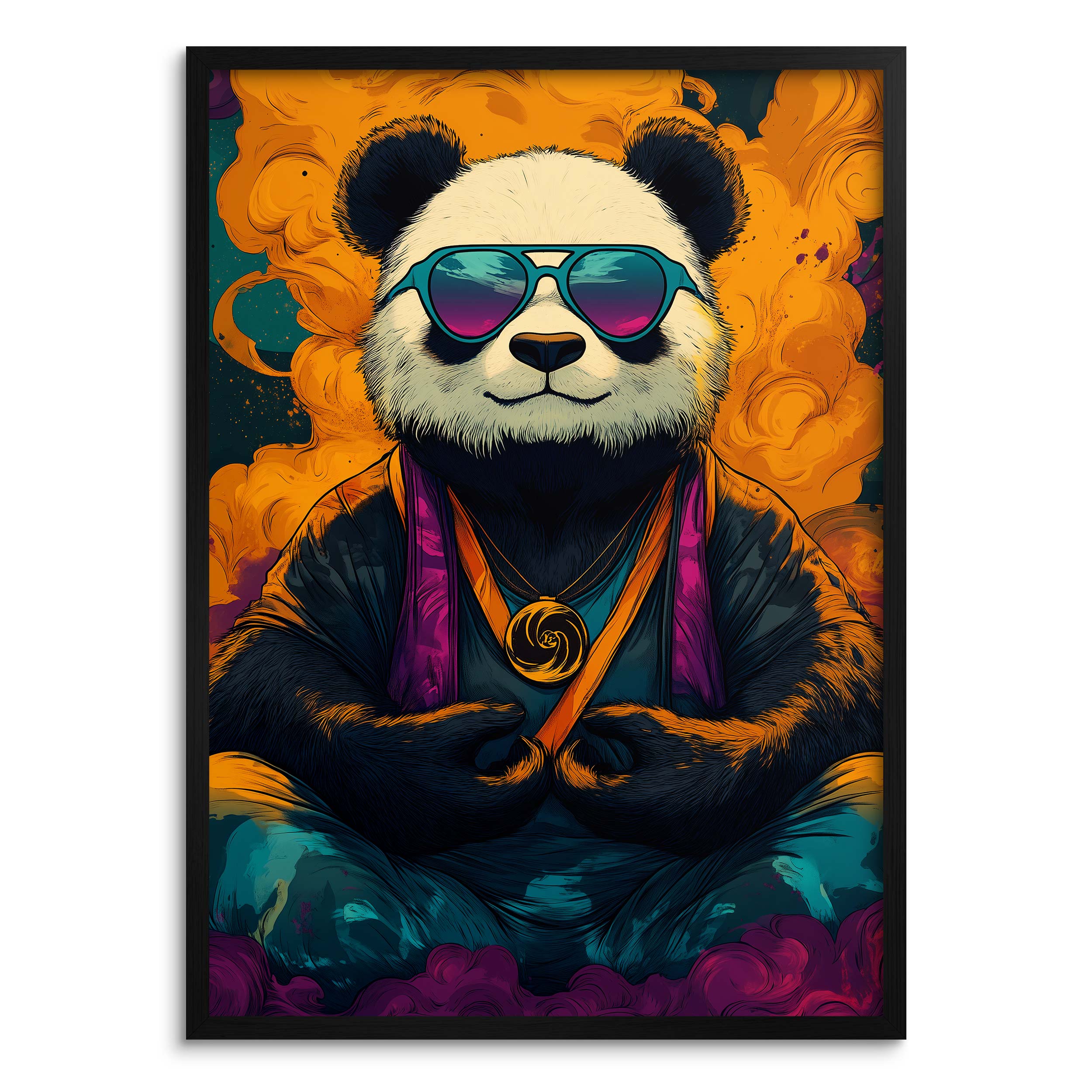 Kolorowy Obraz Plakat ścienny Nowoczesna Dekoracja na ścianę Panda Pop Art