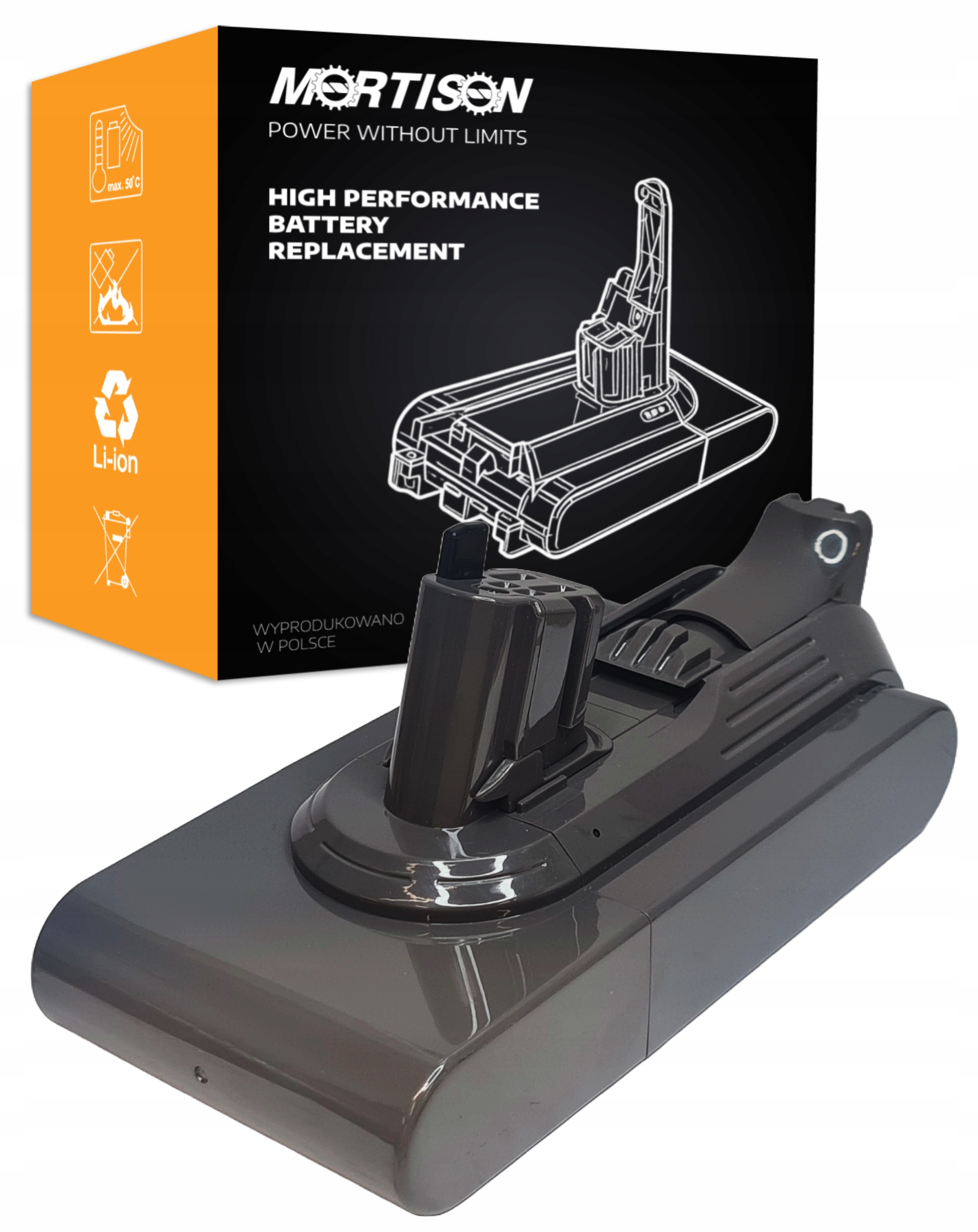 Akumulator Do Dyson V15 SV22 SV47 4000mAh Bateria Mortison Zamiennik