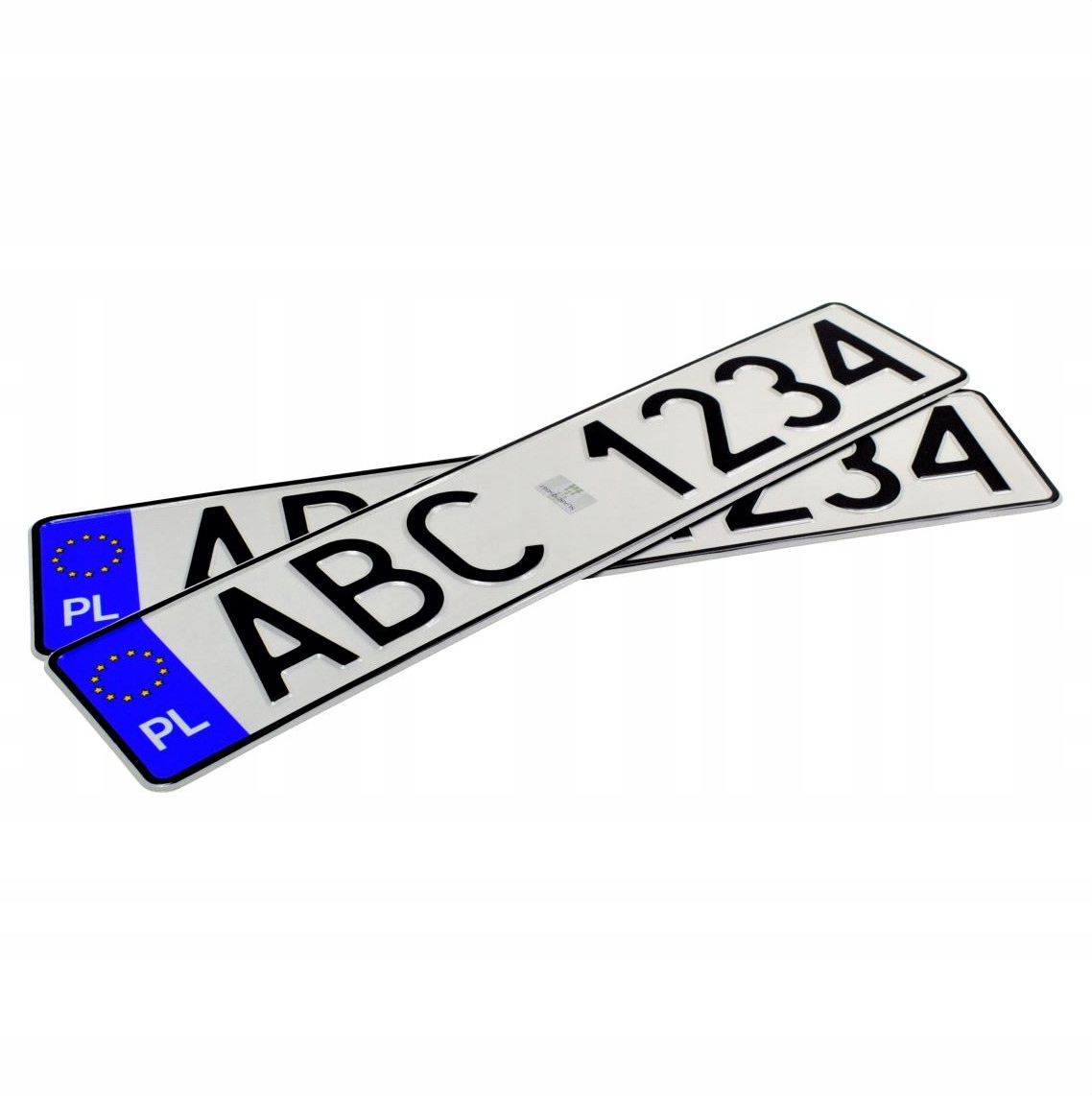 

Polskie tablice z napisem aluminiowe z hologramem