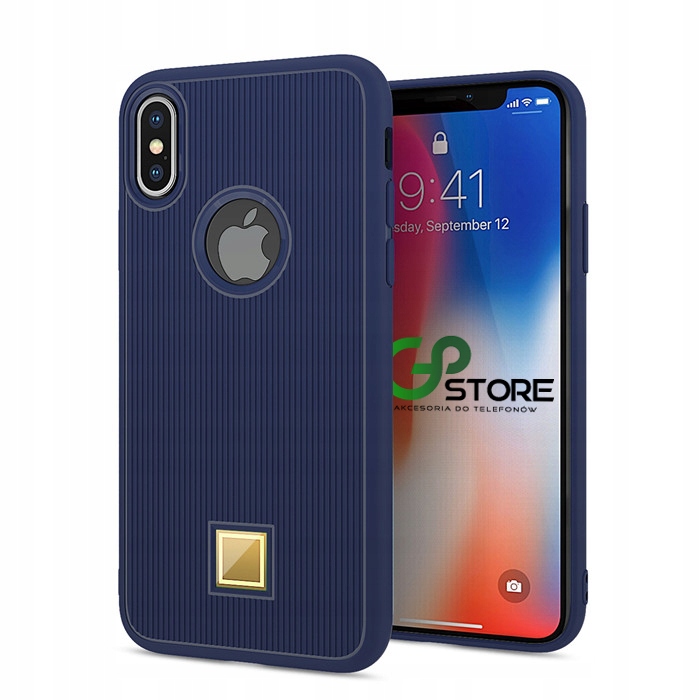 

Etui silikonowe w paski do iPhone X / Xs