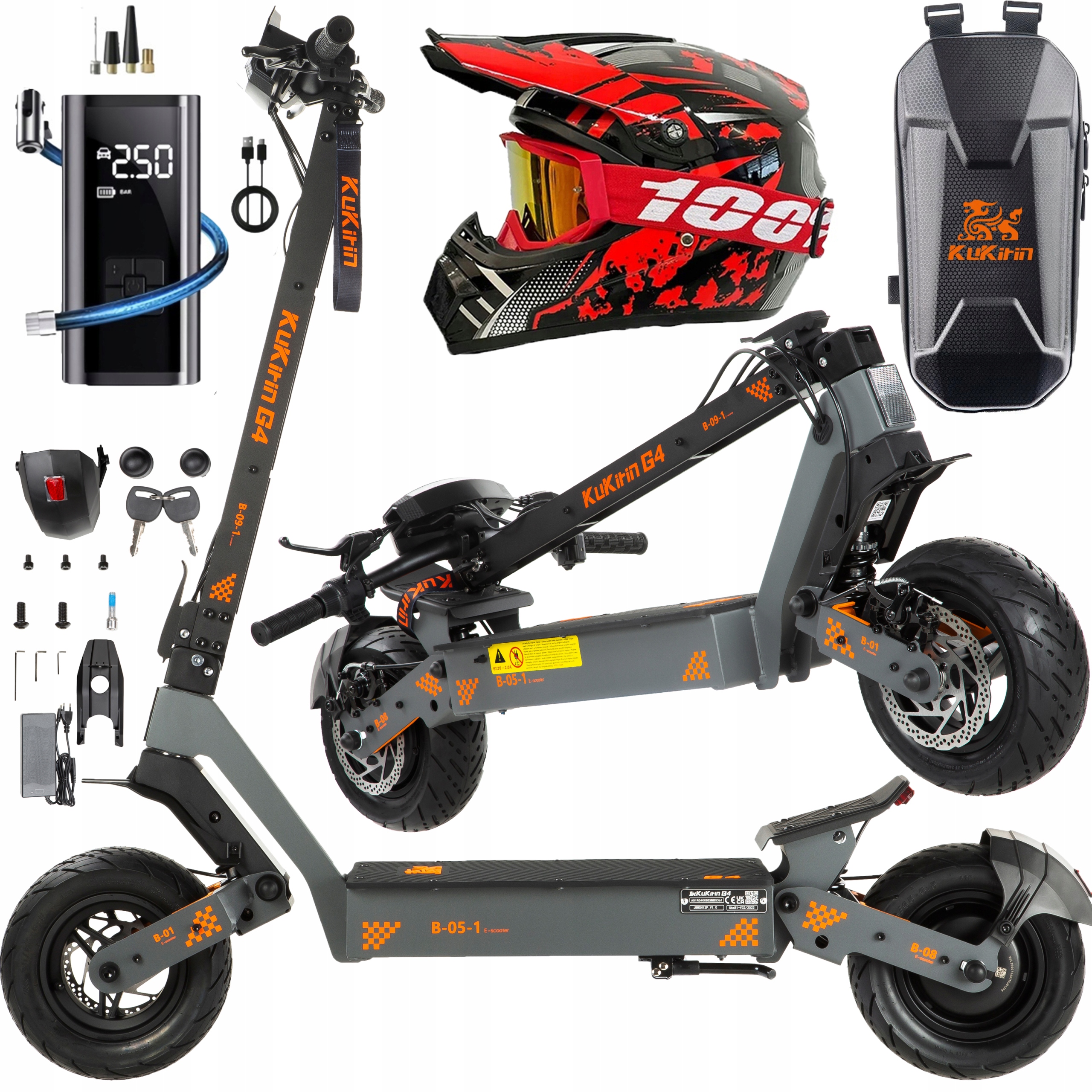 2026 Elektryczny składany Pojazd KuKirin G4 2000W 60V 20Ah 70KM/H 11"
