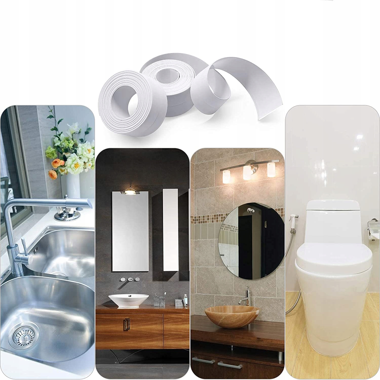 TAŚMA USZCZELNIAJĄCA, SAMOPRZYLEPNA DO DRZWI, OKIEN DOLNYCH, ANTYKOLIZYJNA Długość 320 cm