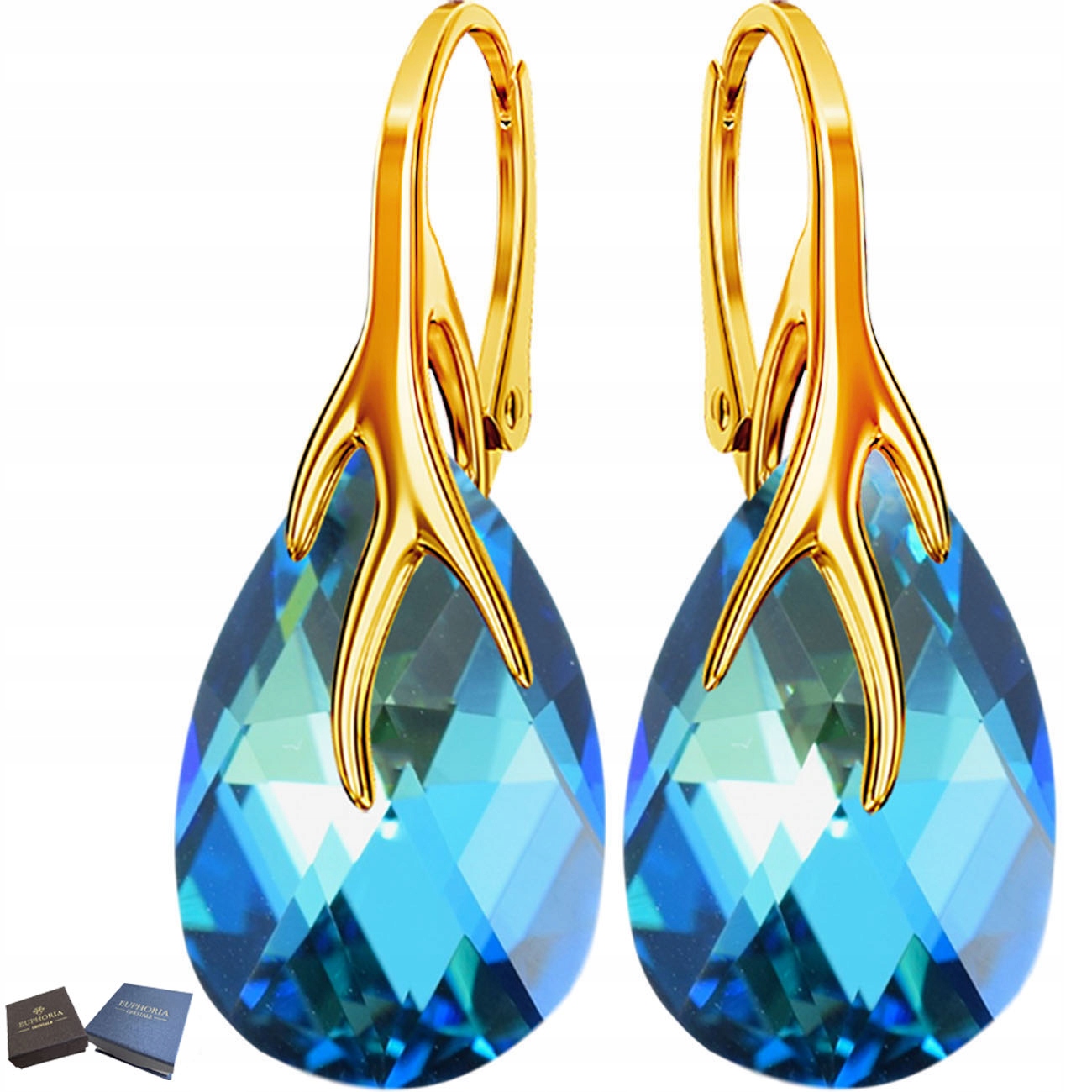 Zlaté Náušnice Závěsné Stříbro 925 Stříbrné šperky pro ženy jako Dárek