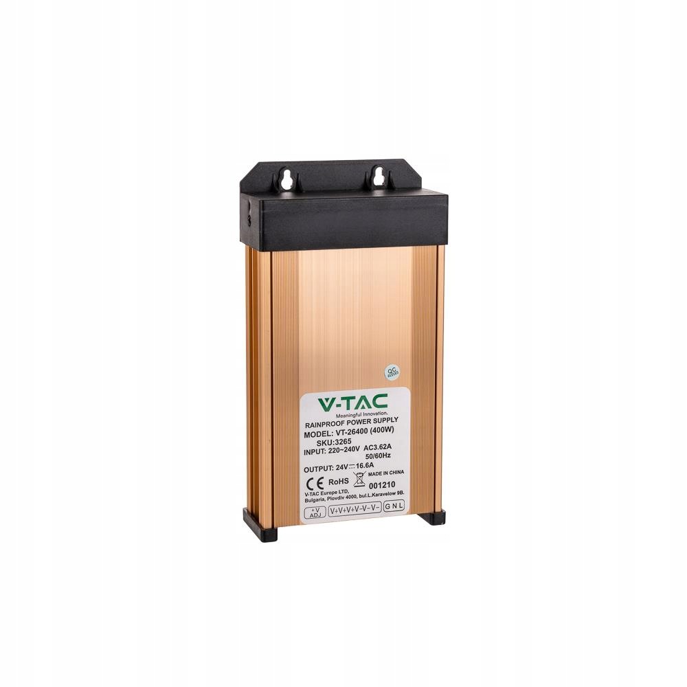 V-tac Led zdroj 400W 24V 16.6A IP45 odolný proti stříkající vodě VT-26400