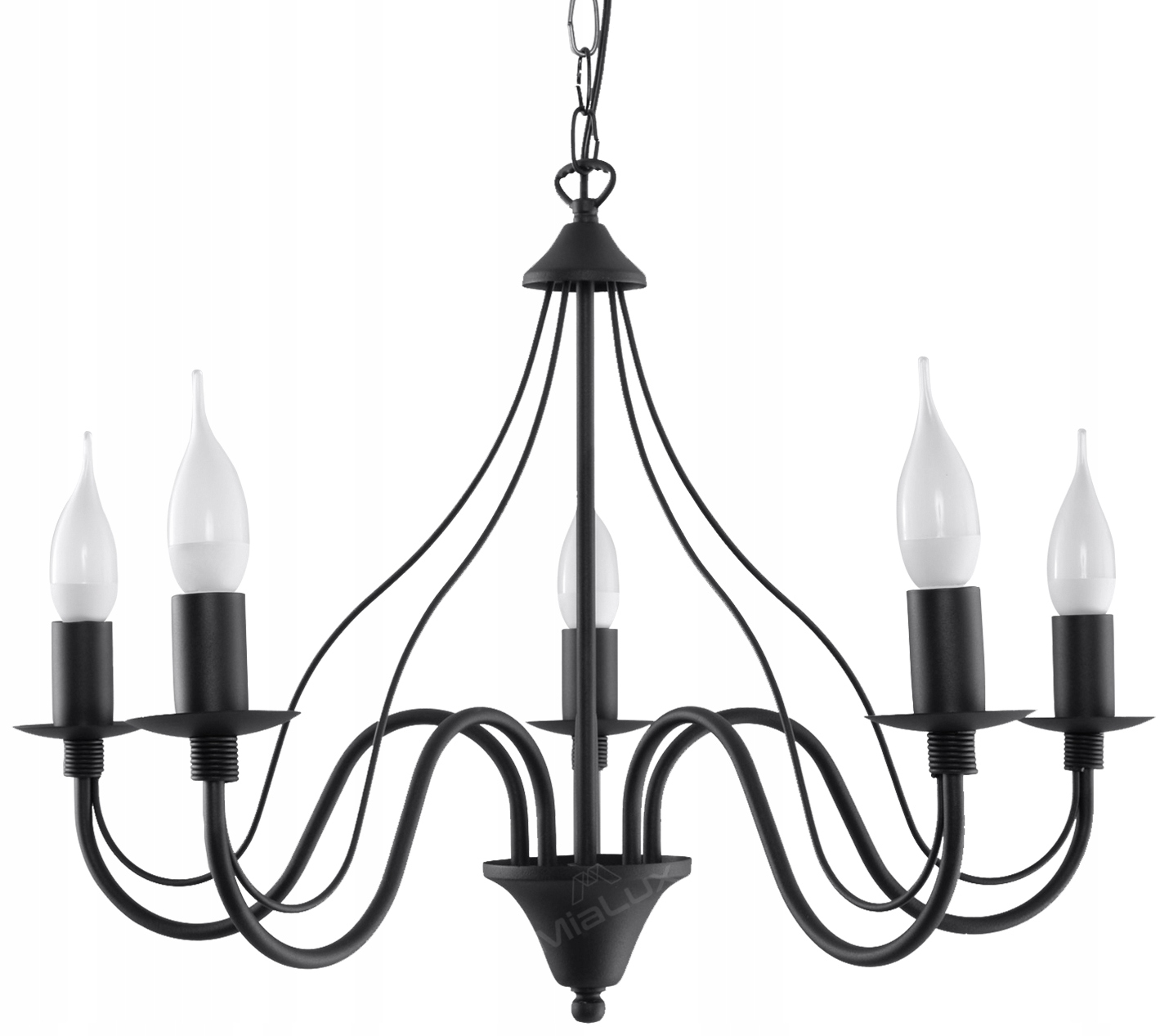 

Lampa Verona Czarna Żyrandol Sufitowy Oprawa E14